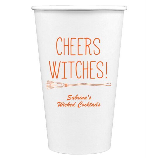 Cheers Witches Halloween Paper Coffee Cups
